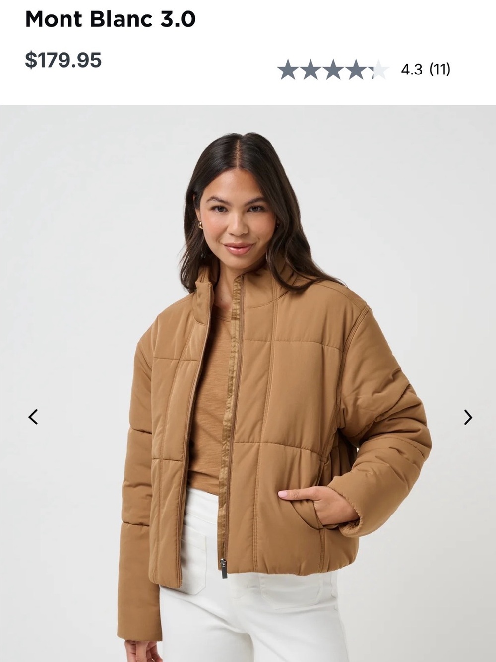 Travis Matthew Classic Quilted Puffer Jacket - Tan